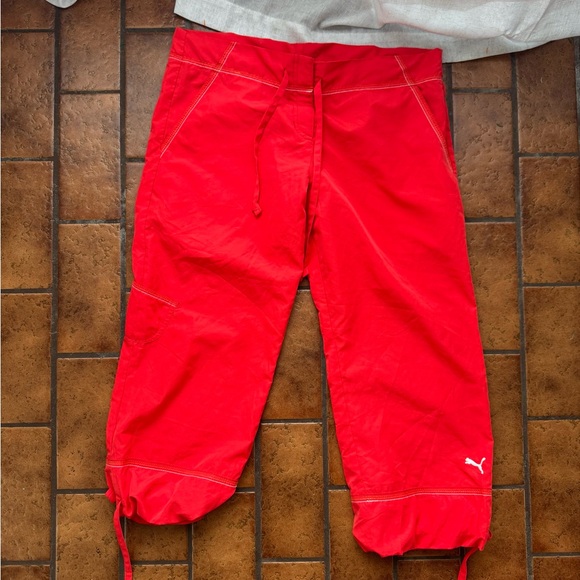 Puma Pants - Puma Street Style Bright Red Capri Joggers